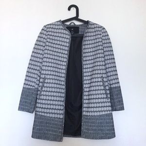 H&M Collarless Patterned Coat